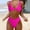 Hot Pink, variant on Bzhegqhd Womens Bikinis High Waist Sexy,Swimsuits for Women 2 Piece Hawaiian Tropical Print Swim Cami Bra and Ruffles Bathing Sets Beachwear