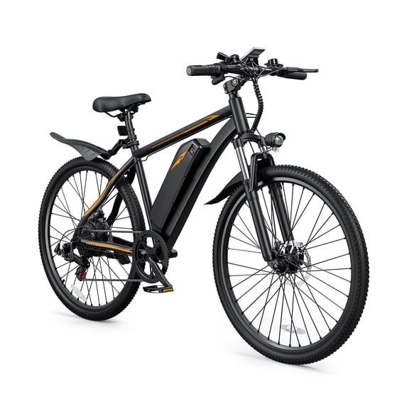 DYU 26" Electric Bike for Adults, 36V/10AH Removable Battery, Peak 750W Brushless Motor, 50 Miles Commuting Range, Front Fork Suspension, Shimano 7 Speed, UL2849
