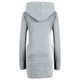 thumbnail image 2 of Chaqueta larga con capucha y cremallera para mujer Outwear, 2 of 4