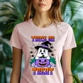 thumbnail image 5 of Trick Or Treat Ghost Shirt Halloween Witch Hat Pumpkin Tee, Ash, Size S, 5 of 6