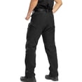 thumbnail image 4 of Domuza Men's Winter Hiking Pants Fleece Lined Cargo Work Softshell Snow Ski Waterproof Pants with Pockets Black S, 4 of 7