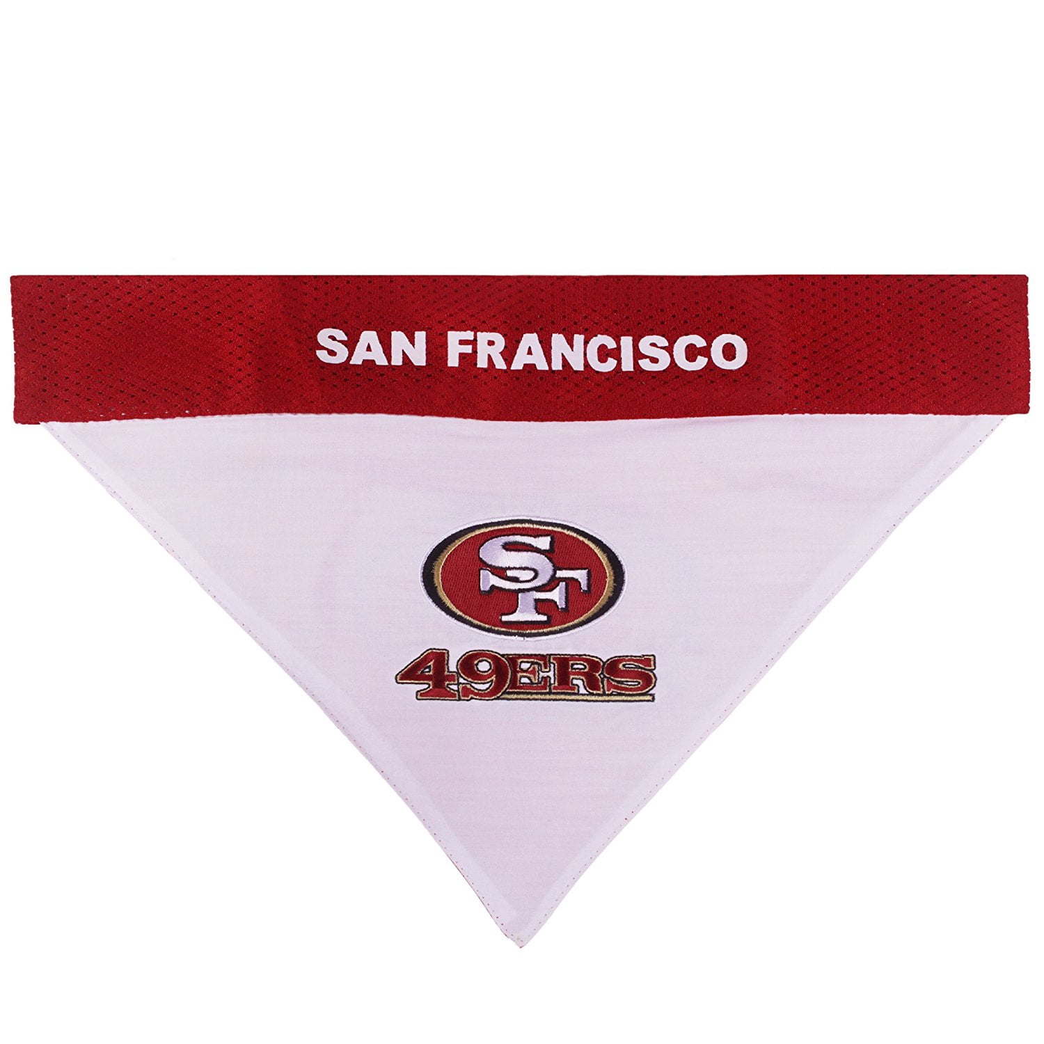 Pets First Nfl San Francisco 49Ers Reversible Bandana Licensed, Reversible Pet Bandana - 2 Sided Bandana