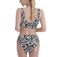 thumbnail image 3 of Picia Snake Women's High Waisted Bikini Scoop Neck Swimsuit Two Pieces Bathing Suit-Medium, 3 of 8