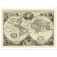 thumbnail image 2 of Art.com Vintage World Map Stretched Canvas Print Wall Art, 32" x 24", 2 of 4