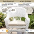thumbnail image 5 of BPS 18" x 19" Outdoor Dining Chair Cushion, Water Resistant Patio Seat Cushion Pads with Ties, Set of 4 - Khaki, 5 of 9