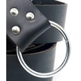 thumbnail image 5 of Mythrojan Leather Ring Belt Veg Tan Leather with Steel Ring Viking LARP Leather Belt - Black, 5 of 5