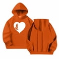 thumbnail image 4 of Kids Girls Boys Halloween Pullover Hoodie Unisex Fleece Top Jacket PE School Sweat Hoodie Casual Fashion Orange 4-5 Years, 4 of 5