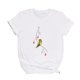 thumbnail image 5 of Puntoco, camiseta de mujer, tops casuales de verano, tops coreanos Harajuku con estampado de pájaros multicolores Puntoco Puntoco-3037, 5 of 9