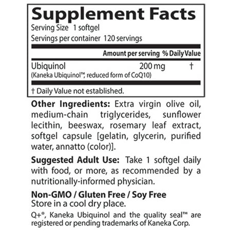 Ubiquinol with Kaneka, 200 mg, 120 Softgels, Doctor's Best