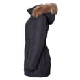 thumbnail image 3 of Jackets for Women Down Alternative Parka Longer Winter Puffer Coat with Fur Hood - Black (Large), 3 of 7