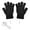 Black, variant on 1 Pair Half Finger Ribbed Cuffs Hand Warmers Good Elastic USB Electric Soft Knitted Gloves for Outdoor