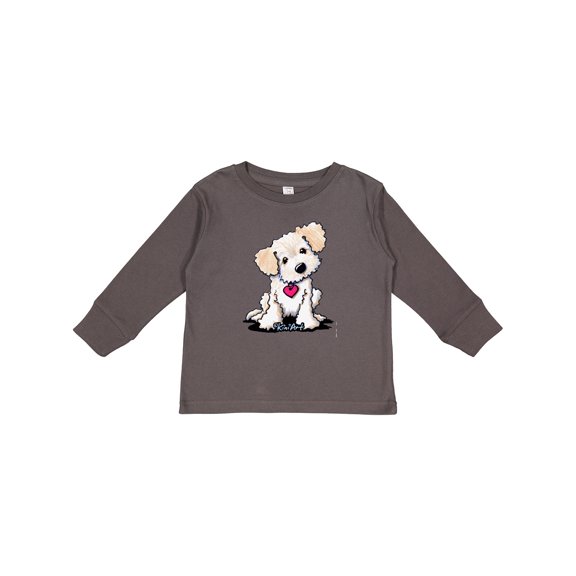 Inktastic Cream Doodle Pup Boys or Girls Long Sleeve Toddler T-Shirt