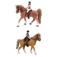 thumbnail image 1 of 2pcs Pstic Animal Figure Competition with Detachable Figurine Statue for 8 Years Old Gifts Zulema Juego de figuras de caballos, 1 of 8