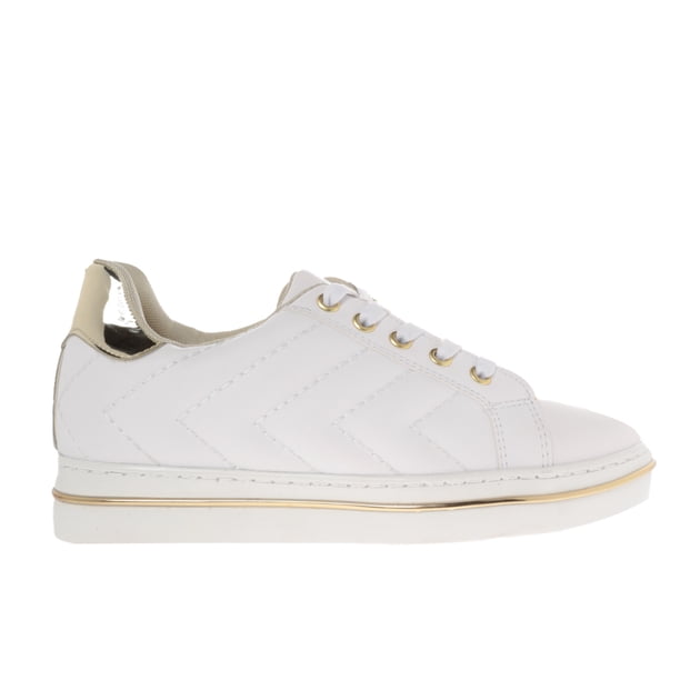 Tenis Andrea color blanco con detalles dorados 27.0 Dorothy Gaynor Tenis Andrea color blanco con detalles dorados 27.0