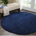 thumbnail image 6 of Nourison Malibu Shag MSG01 Navy Indoor Area Rug - 6'7" x ROUND, 6 of 8