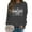 Dark Gray, variant on Homebody Mode All Day Every Day Sweatshirts for Women 2025 Long Sleeve Crewneck Graphic Sweatshirt Pullover Tops