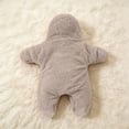 thumbnail image 5 of Baby Starfish Onesie, Thick Imitation Fleece Starfish Newborn Romper, Infant Footie Jumpsuit Winter Warm Outfits (Gray-A,Size:9M), 5 of 10