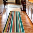 thumbnail image 2 of Pastel Decorative Rug, Vertically Striped Pattern Different Color Straight Lines Classic Old Fashioned, Quality Carpet for Bedroom Dorm and Living Room, 6 Sizes, Slate Blue, by Ambesonne, 2 of 2