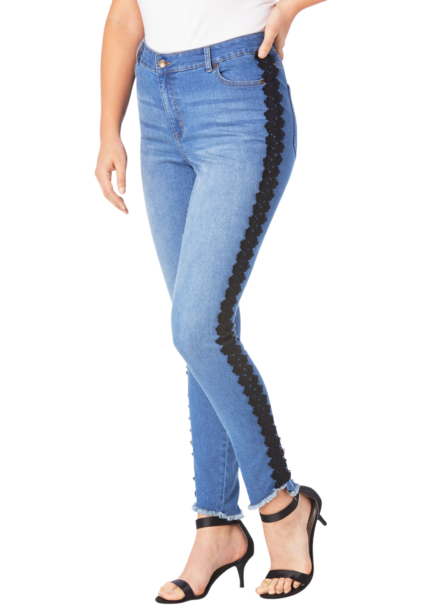 Side-Stripe Skinny Jean By Denim 