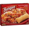Banquet: Breaded Nugget-Shaped Chicken Patties In A Sweet & Sour Sauce, Cooked Rice and Chicken Egg Roll Meal, 9 oz