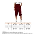 thumbnail image 4 of Pantalones cortos de mujer con hebilla y dobladillo enrollable, cintura elástica, bolsillos laterales, pantalones sueltos informales de Color puro, 4 of 6