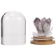 thumbnail image 3 of Racimo de flores de diente de cristal, árbol de cristal, cúpula de vidrio, base de madera, piedras de cristal de la suerte para meditación, yoga, atracción, decoración del hogar y la oficina, 3 of 7