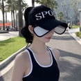 thumbnail image 3 of Open Top Sports Sun Visor, Adjustable Brim UV Protection Visor for Running, Hiking, Outdoor Activities, Men and Women's Summer Sports Hat-Black, 3 of 4