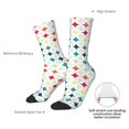 thumbnail image 4 of KLL Colorful Geometric Print Cool Socks Men's Women's Crew Socks Funny Crazy Novelty Stockings, 4 of 6