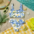 thumbnail image 6 of CCRFTGI Swimsuits for Child Girls Size 7 Two Piece Sets Swimming Girls Bathing Suit Beach Holiday Floral Print Bikini Set Summer Cute Girls Fashion Swimsuits Swimwear Sky Blue 1-2 Years, 6 of 9