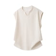 thumbnail image 2 of Men’s Knitted Textured Tank Top V Neck Knit Sweater Vests Casual Beach Summer Vacation Sleeveless Shirt Big and Tall Size M-5XL White, 2 of 5