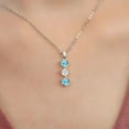 thumbnail image 3 of Gem Stone King 925 Silver and 10K Yellow Gold Lab Grown Diamond Pendant with Chain Topaz Moissanite (1.53 Cttw), 3 of 3