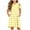 Yellow, variant on Annhoo Girls off the Shoulder Dresses Crew Beck Short Sleeve A-Line Striped Loose Casual Comfy Dresses 3-14 Years