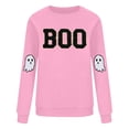 thumbnail image 4 of CONZONE Halloween Womens Sweatshirts Letter Ghost Graphic Oversized Sweatshirt for Women Spooky Season Fall Winter Pullover Tops, 4 of 5