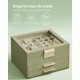 thumbnail image 2 of SONGMICS Caja de Joyas, Caja Joyero de 3 Niveles, Estuche de Joyería, 2 Cajones, Verde Aguacate y Dorado, 2 of 5