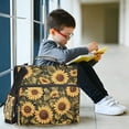 thumbnail image 6 of Zipper Binder 3 Rings Stationery Office Files Daily Organizer File Folder Storage Bag Sunflowers Painted, 6 of 8