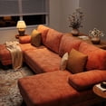 thumbnail image 4 of 111 Inch U Shaped Sectional Sofa with Double Chaise, Large Lounge Design Modular Couch for Living Rooms and Apartments, Brown, 4 of 7