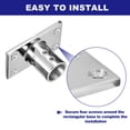 thumbnail image 4 of Unique Bargains Boat Hand Rail Fitting 60 Degrees, 2Pc Marine 316 Stainless Steel Rectangular Base, Silver, 4 of 7