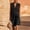 *Black, variant on Women’s 2 Piece Set,Sleeveless Collared Shirt and Wide Leg Bermuda Shorts ,Summer Casual Outfit Coffee,Women's Plus M