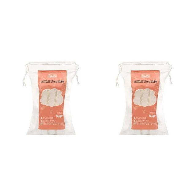 relayinert 50 Pieces Makeup Pads Cotton Facial Eye Lip Cosmetic Foundation Eyeshadow Remover Home Drawstring Holder Tools 6 * 5cm 2Set