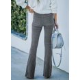 thumbnail image 3 of Women's Corduroy Flare Pants Elastic Waist Bell Bottom Trousers Fall Pants, 3 of 4