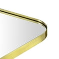 thumbnail image 4 of Contemporary and Farmhouse 24x36" Brushed Brass Rounded Rectangle Bathroom Vanity Wall Mirror, 4 of 7