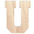 thumbnail image 1 of Krafty Supply - 16" Tall Birch Letter U | 1/4" Birch Plywood |Collegiate|Wooden Letter|Craft Alphabet Initials, 1 of 4