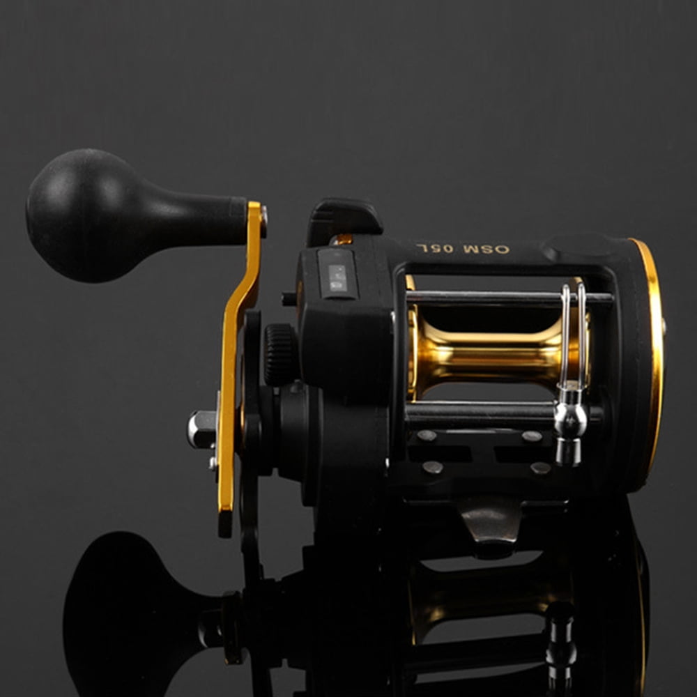 Fishing Reel,Keenso Drum‑Type Wheel Horizontal with Line Lure Reel Ice  Fishing Wheel Fishing Tackle