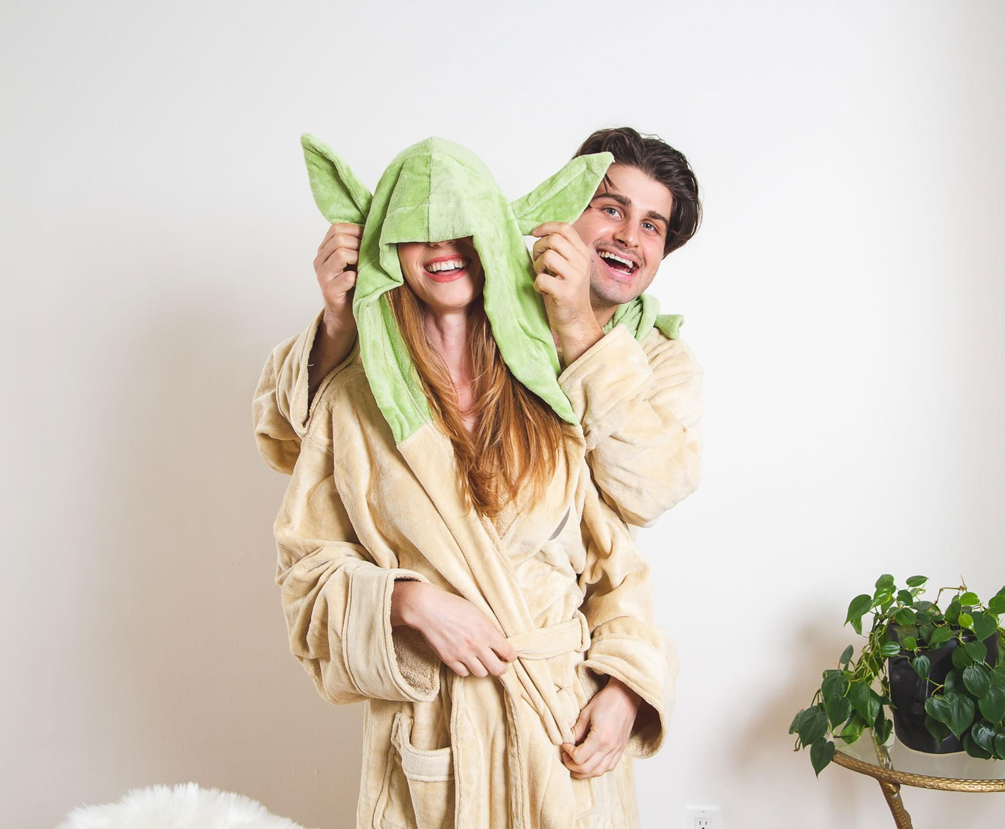 Star Wars Unisex Yoda Hooded Cotton Robe, One Size Fits All