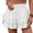 23# White, variant on Linen Ruffle Shorts for Women Baggy Elastic High Waisted Layered Shorts Casual Flowy Wide Leg Tiered Shorts Black M