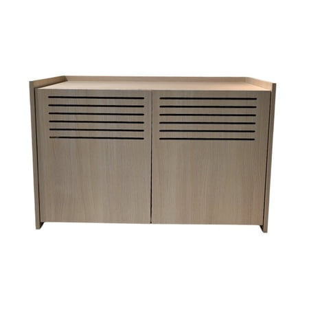 Modern Wooden Cat House with Scratching Pad and Spacious Litter Box Stylish Feline Enclosure for Living Room & Bedroom, Durable Particle Board and MDF Construction, 33.46" x 21.06" x 21", 45.87 l...