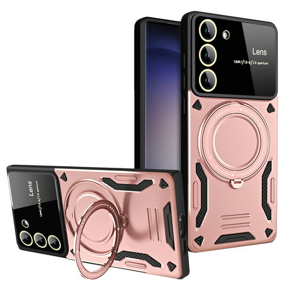 Allytech Magnetic for Samsung Galaxy S23 Plus 5G Case [Compatible with Magsafe] with Stand, Built-in Camera Lens Protector Military Drop Protection Men Cover for Samsung S23 Plus 5G 6.6", Rosegold