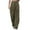 Army Green 1, variant on Womens Wide Leg Cargo Pants High Waist Pleated Solid Color Business Casual Loose Trousers with Pockets,Beige,M