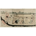 thumbnail image 3 of Chōbunsai Eishi 14x9 Black Modern Framed Museum Art Print Titled - Women in a Pleasure Boat on the Sumida River (Early 1790s), 3 of 5