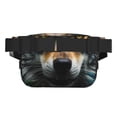 thumbnail image 3 of Balery Realistic Style Colorful Wolf Mochila Cinturón para Mujeres y Hombres, Bolsa de Cintura Impermeable de Doble Capa con Correa, 3 of 9